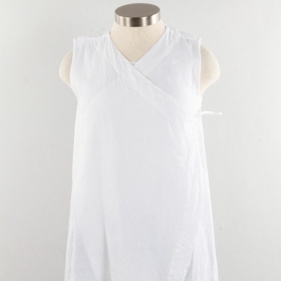 bryn Walker Tops - Bryn Walker Zen Vest White Light Linen Tunic